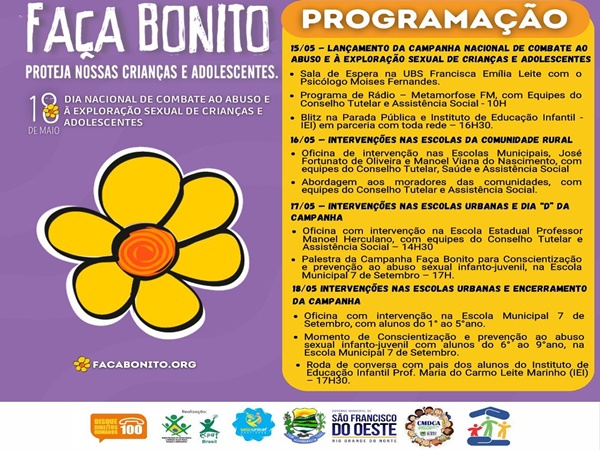 DIA 18 DE MAIO - FAÇA BONITO